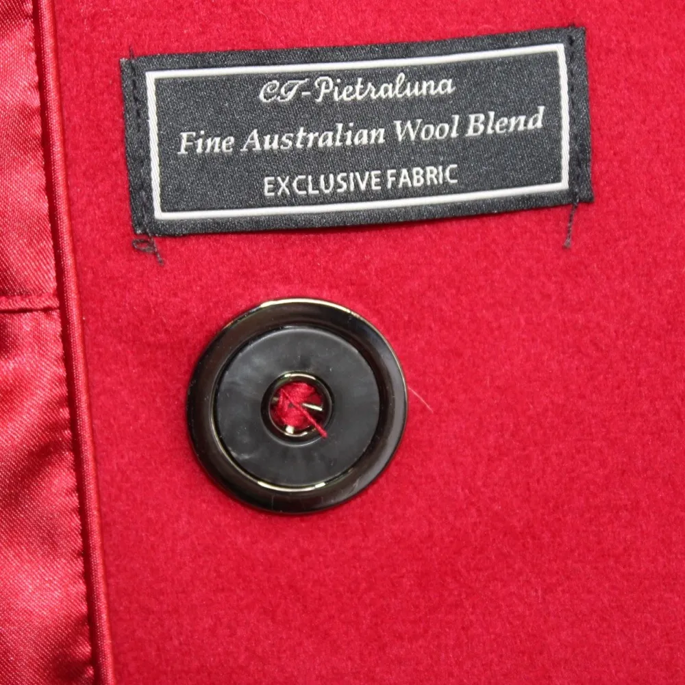 Kristen Blake | Red Australian Wool Blend Pea Coat Size M - Image 12