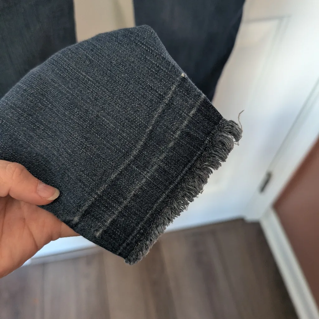 Judy Blue Mid Rise Distressed Raw Hem Skinny Jean W7/28 Medium Wash - Image 6