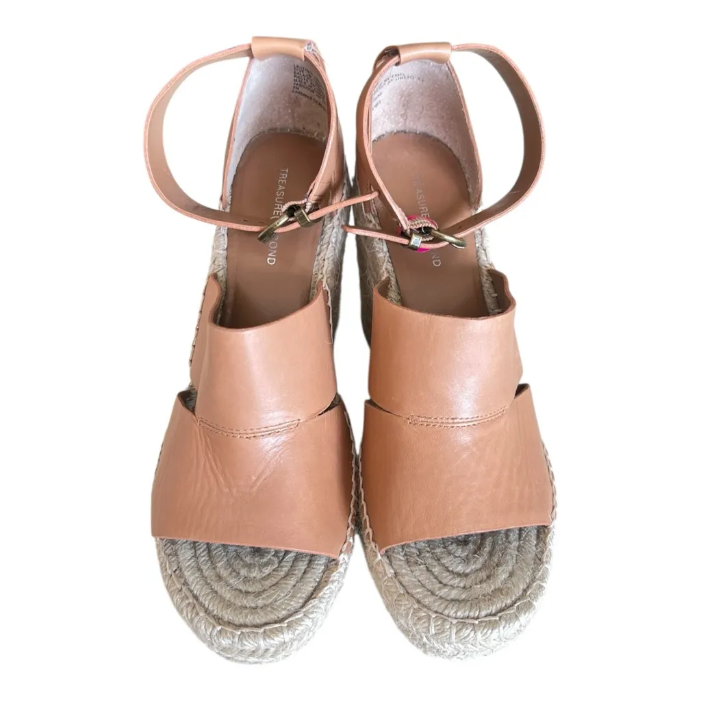 Treasure & Bond Tige En Cuir Tan Leather Espadrille Sandals Size 8M - Image 2