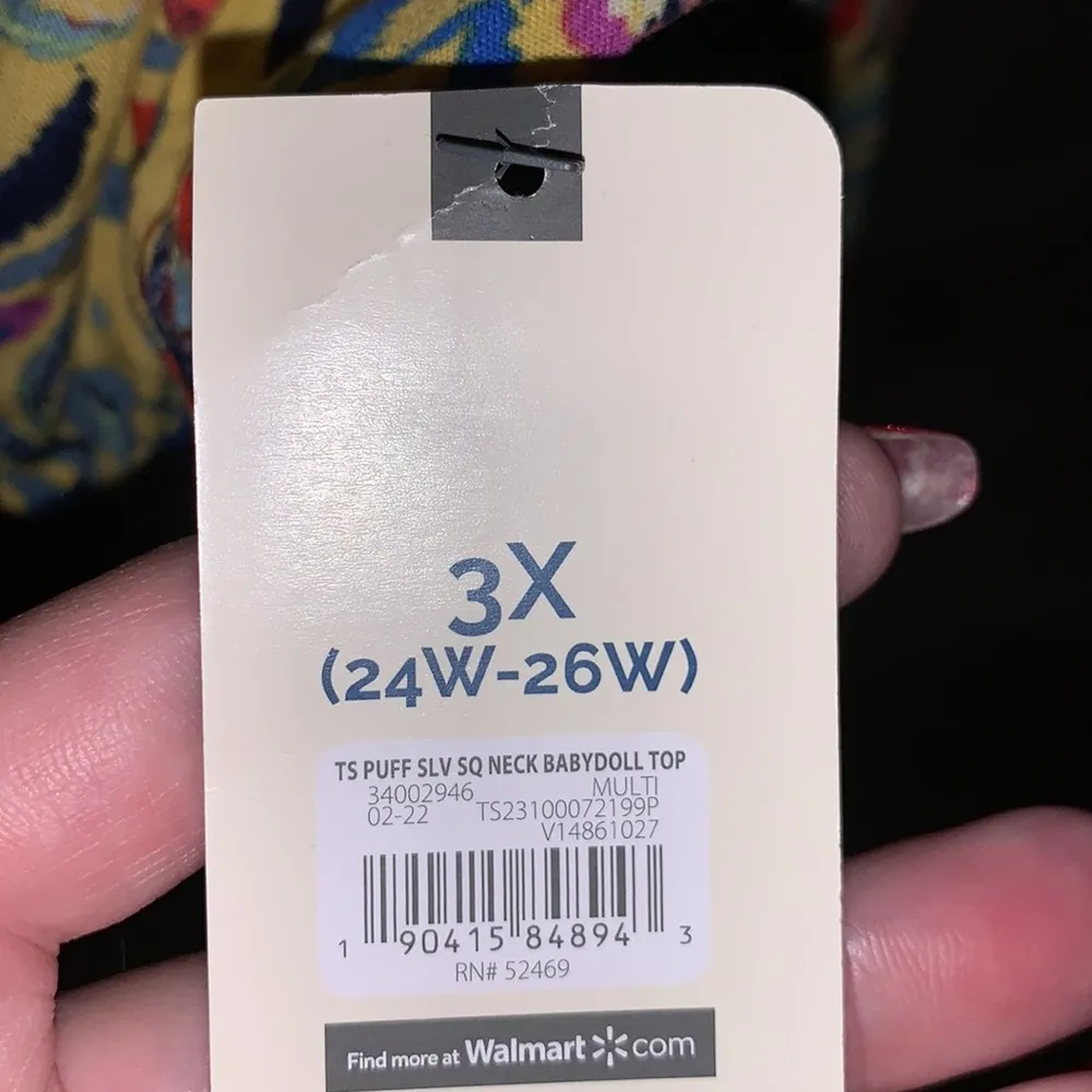 Terra & Sky NWT  yellow floral puff sleeve babydoll top - Image 9