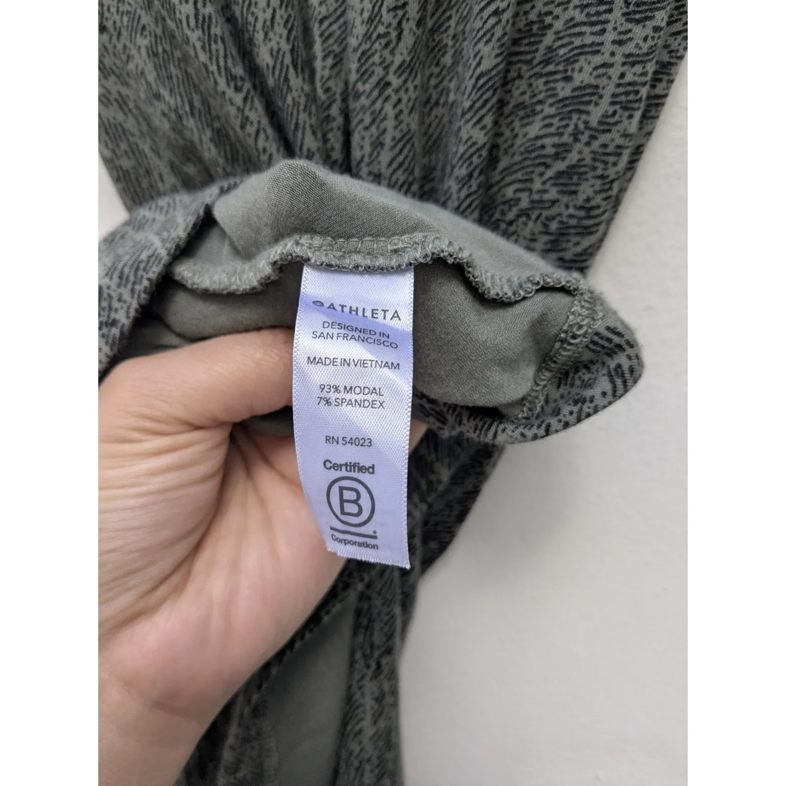 Athleta Dress Santorini Thera Printed Mojave Laurel Olive Green Size XXS EUC - Image 8