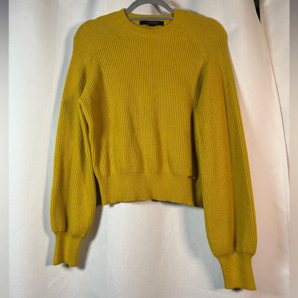 Marc New York Mustard Yellow Knit Sweater Medium - Image 7