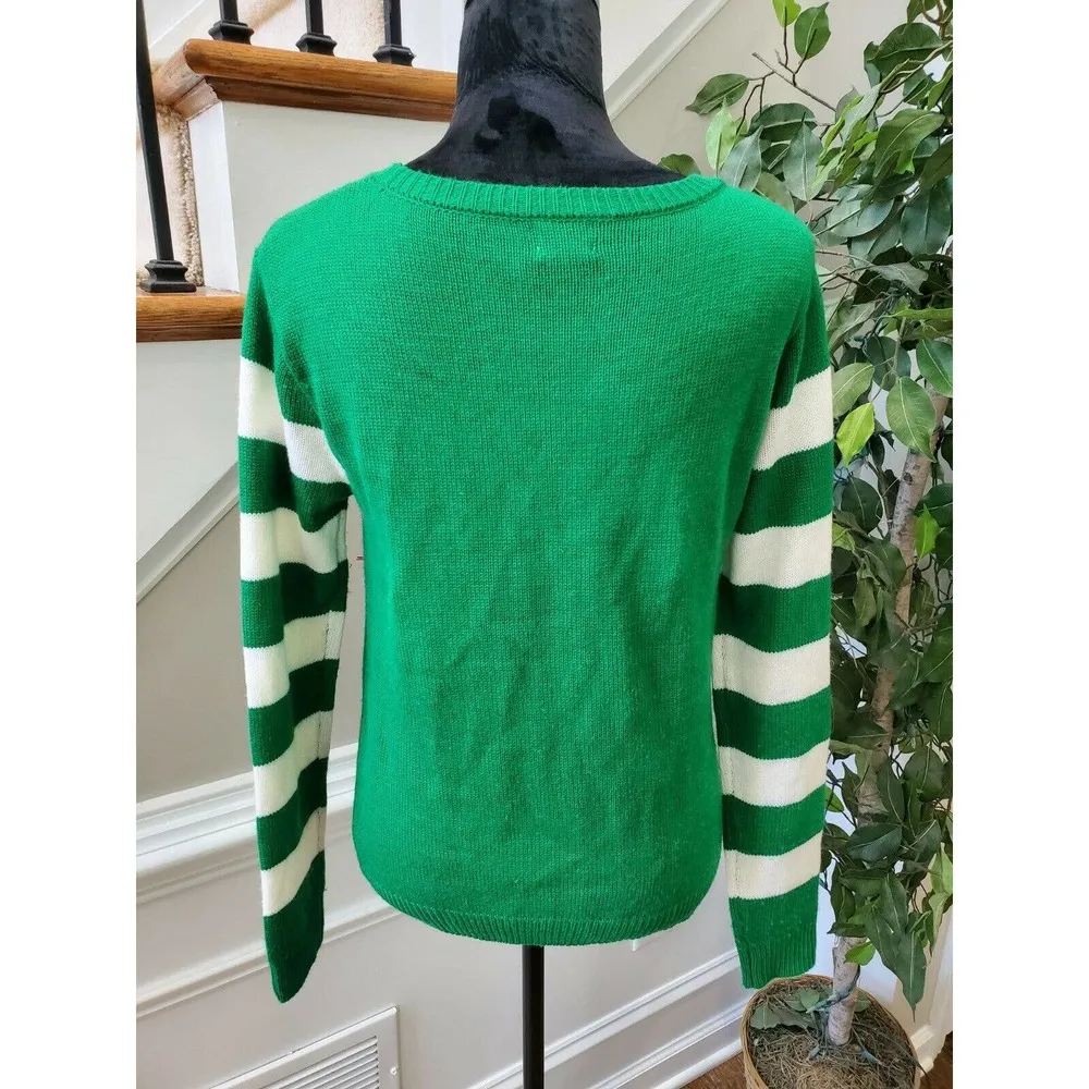 Sunset & Sixth Women's Green Acrylic Long Sleeve Round Neck Knit Sweater Size M Size M - Image 9