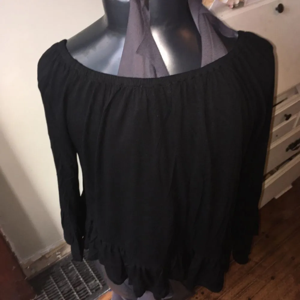 Altar’d State black baby doll crop top - Image 2