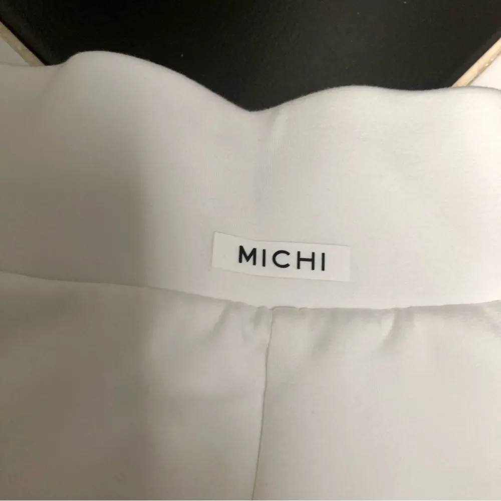 NWT Michi Crescent Pants Ivory White & Black Comfy Athleisure Lounge Barrel Leg - Image 16