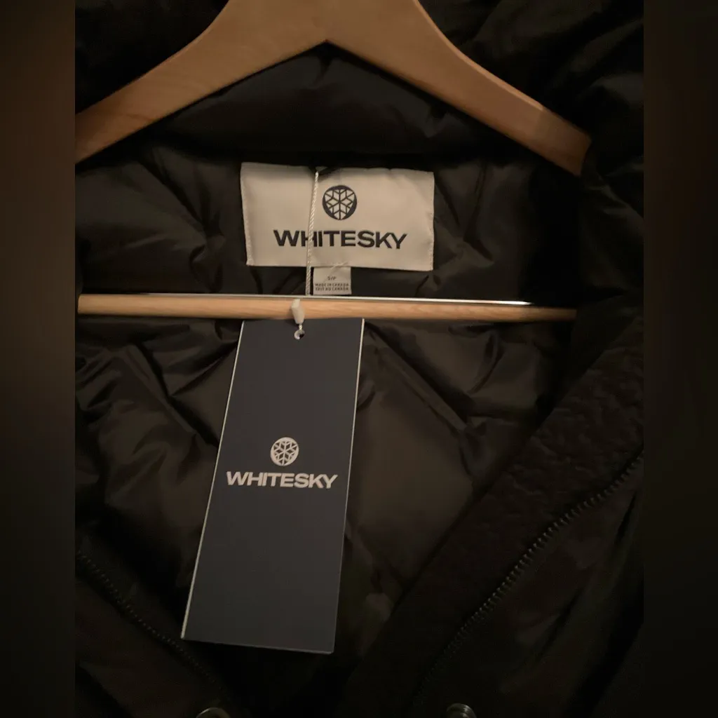 NWT Womens Black Down Filled Hooded Jacket Whitesky - Image 11