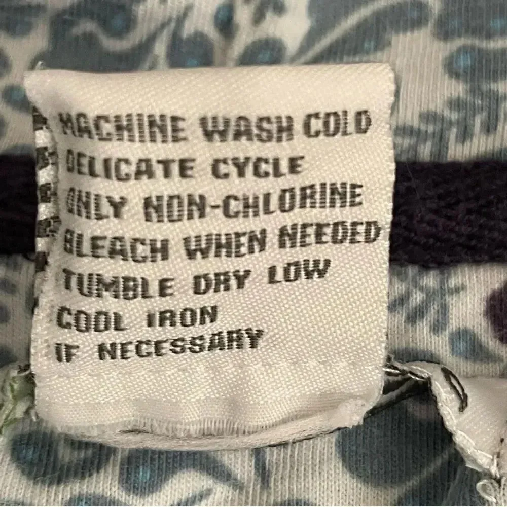 Navy Floral Lining Kangaroo Pockets Cotton Blend Women Hoodie Sweatshirt, SZ L Blue Size L - Image 6