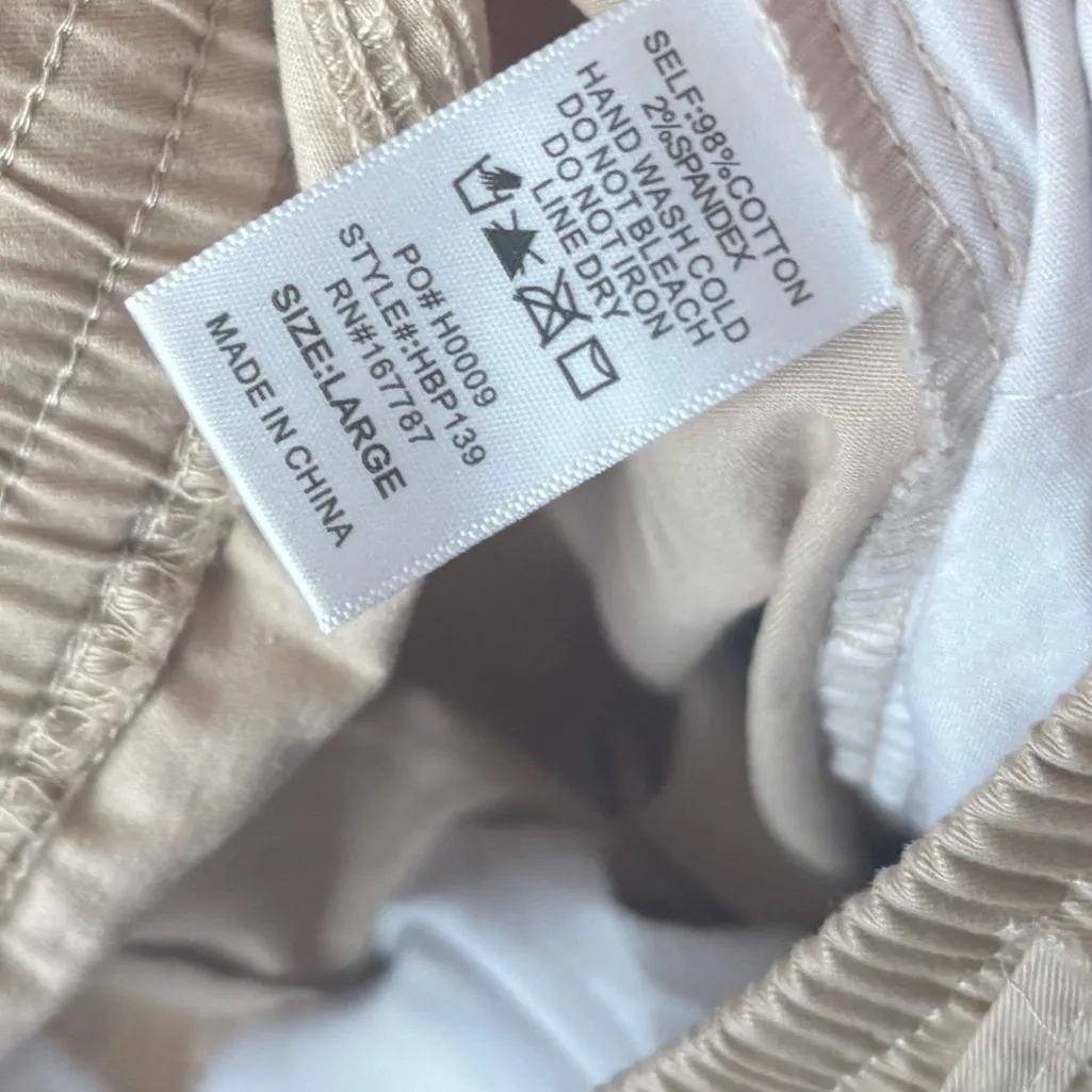 Hunter & Brown Khaki Joggers Size Large Tan - Image 9