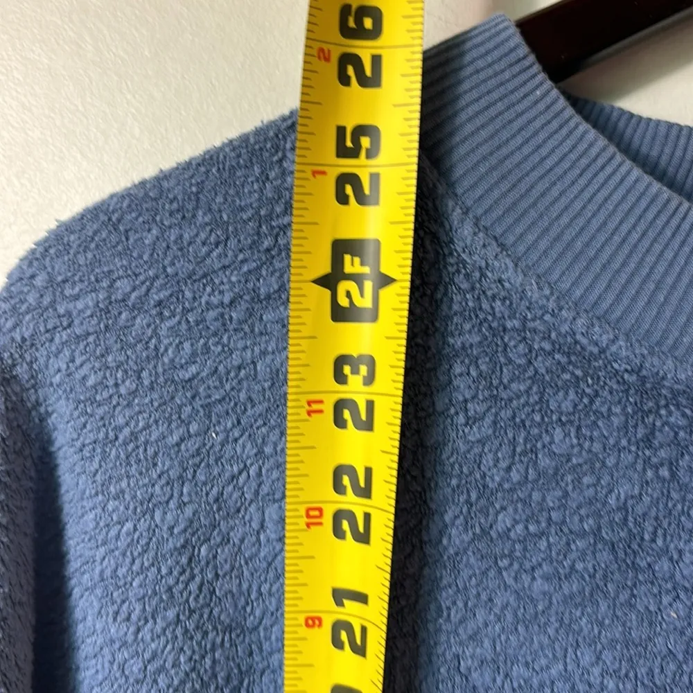 Aerie Cozy Good Vibes Oversized Crewneck Sweatshirt w/split sides, Blue size XS - Image 9