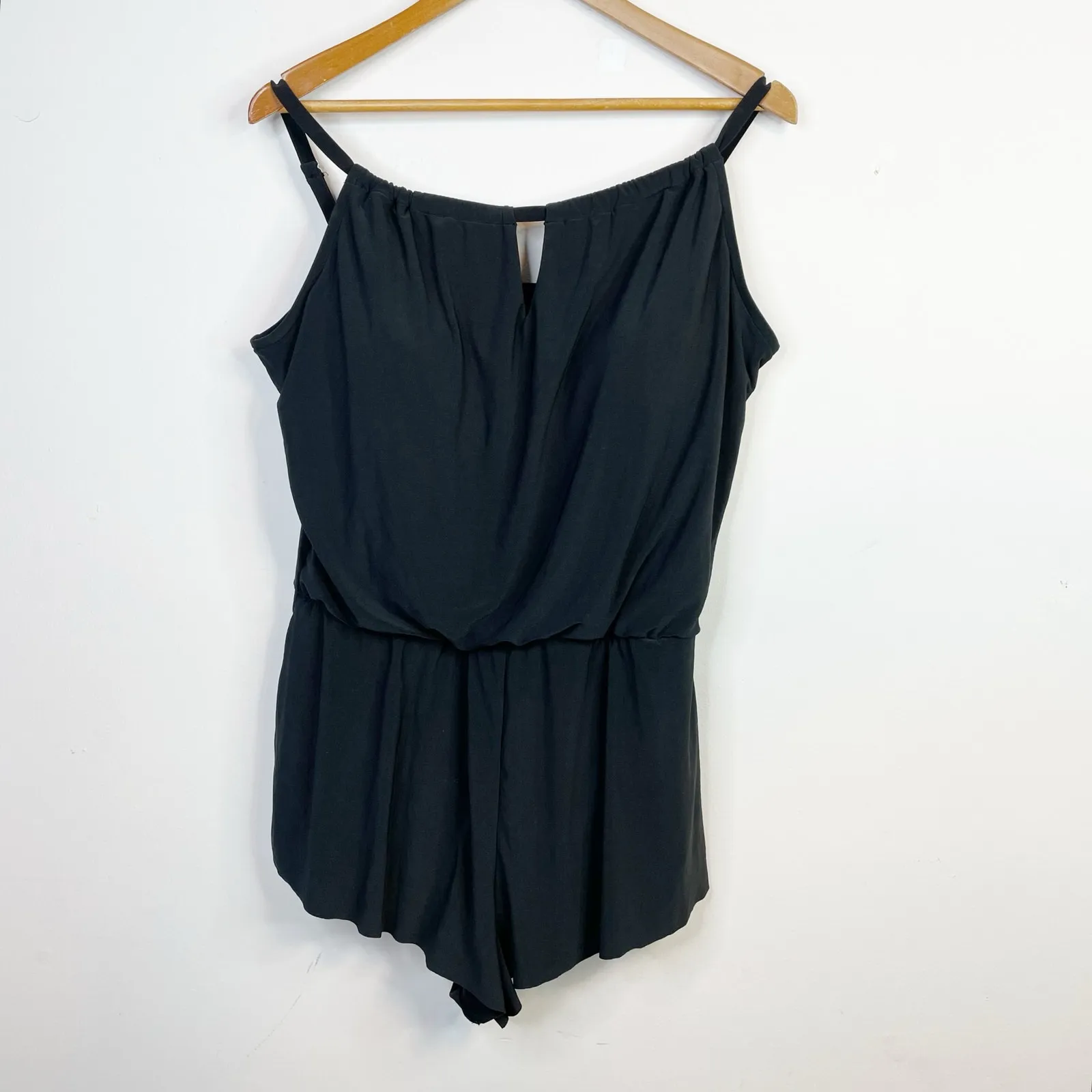 Aqua Green High-Neck Swim Romper with Pockets Swim Suit Shorts XL 16 18 New NWT - Image 2