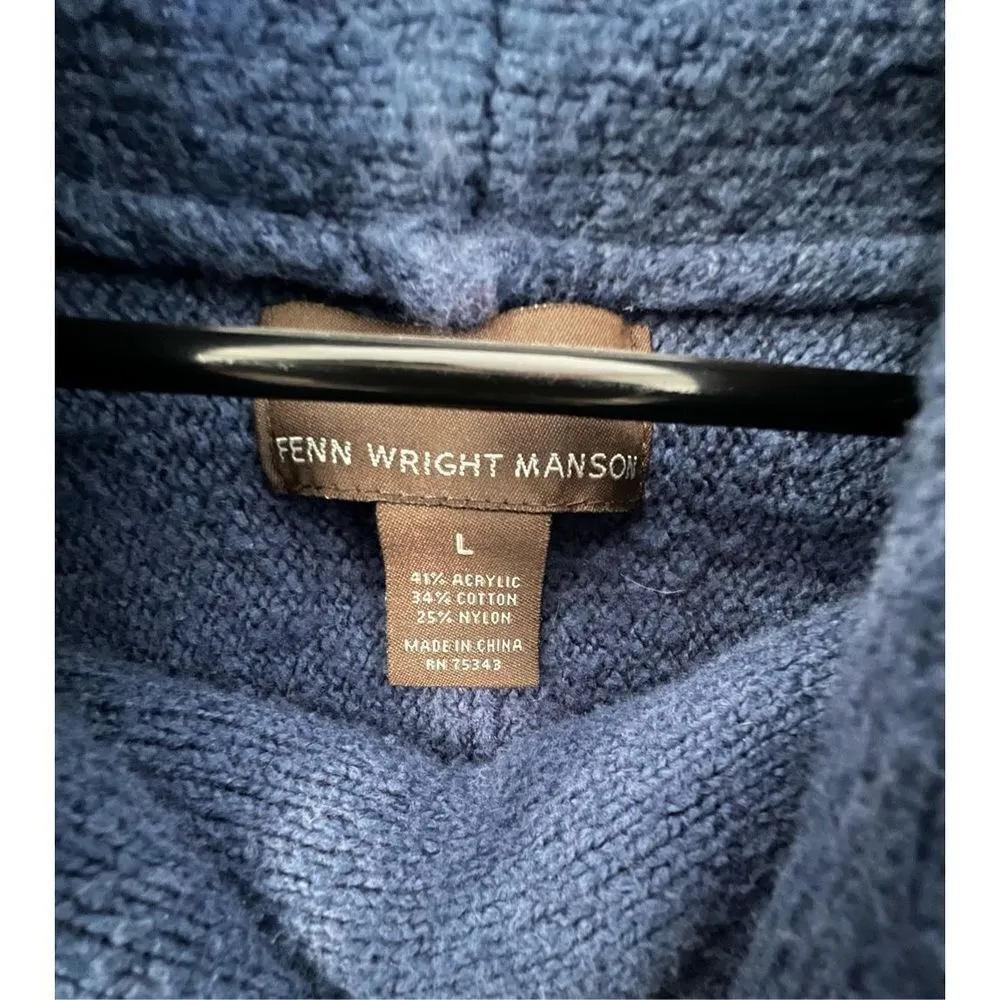 Fenn Wright Manson Blue Short Sleeve Sweater Top With Button Sleeves - Image 3