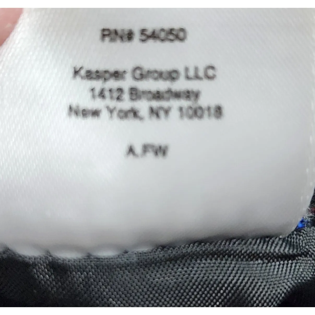 Kasper Womens Suit Set Jacket Skirt Geometric Print Black Blue Size 12 - Image 10