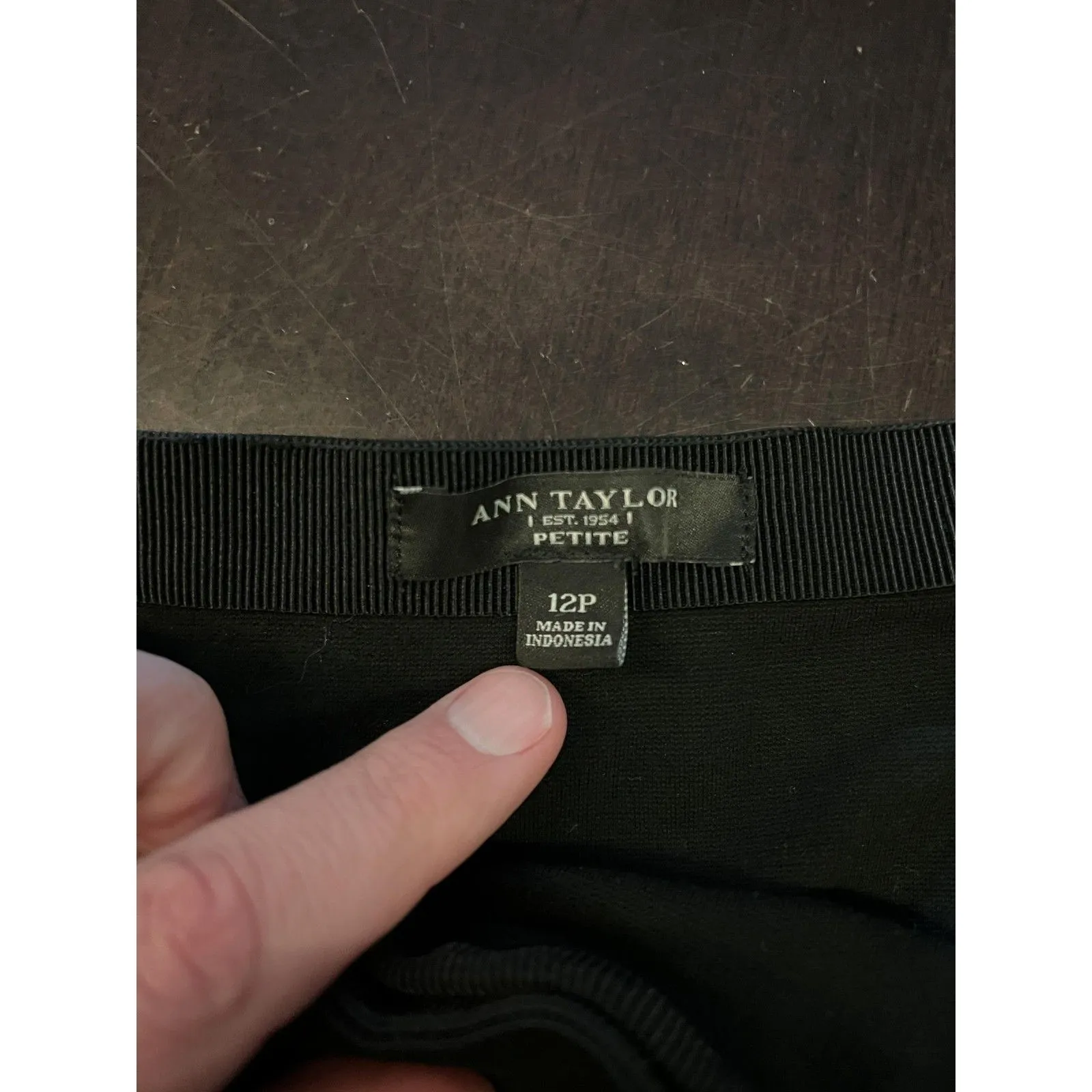 Ann Taylor Skirt Womens 12P Black Pencil Stretch Petite Knee Length Office - Image 4