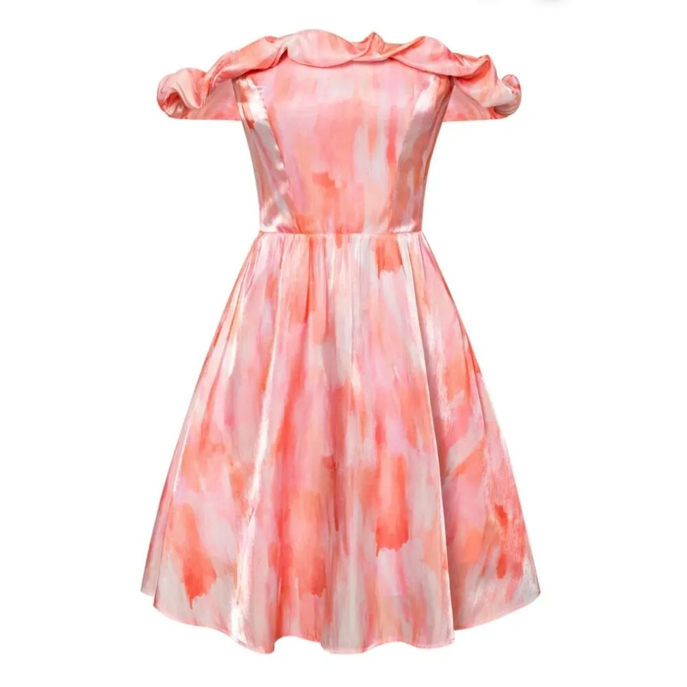 NEW Kate Kasin Off Shoulder Smocked Bodice Mid - Image 7