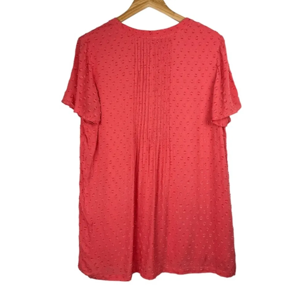 Soft Surroundings Offshore Tunic Top Sz Medium Swiss Top Pink Red - Image 3