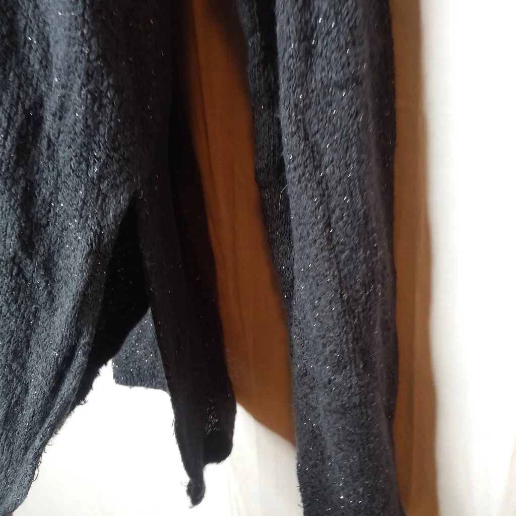 Bethany Mota L Charcoal Silver Sparkle Sweater - Image 2