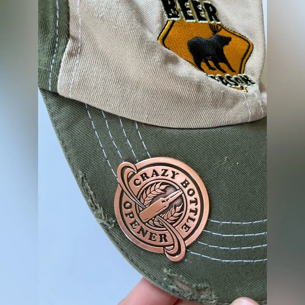 NWT: Beer Season hat with bottle opener built in Green - Image 4