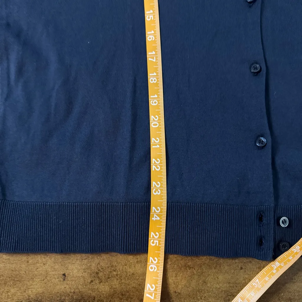 NWT J Crew Factory Classic Cotton Cardigan Sweater Navy Size 3X Button Front Blue - Image 5
