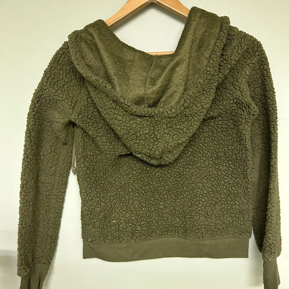 Olive Fuzzy Hoodie - Image 4