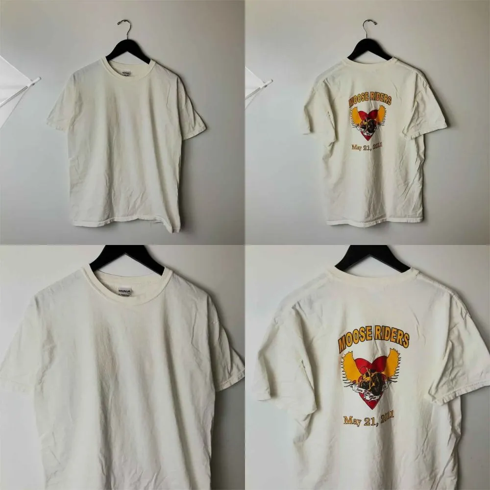 2011 Moose Riders T Shirt Motorcycle Graphic Tee 100% Cotton Short Sleeve Large - Image 9