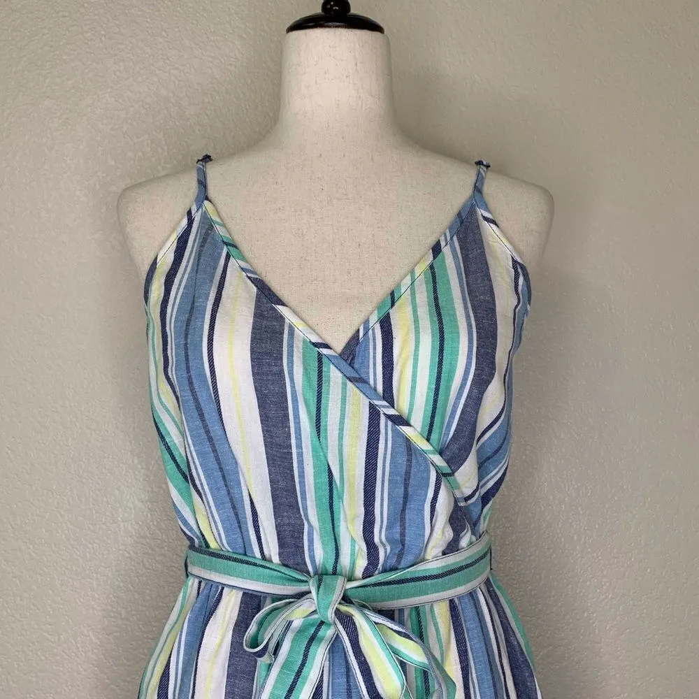 NWOT Derek Heart Women’s Size Large Striped Sleeveless Jumpsuit - Image 2