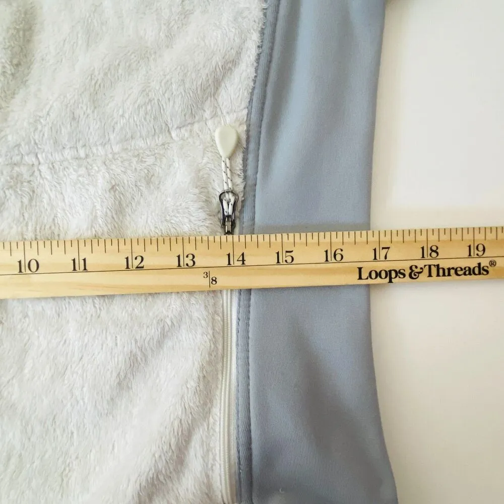 Mountain Hardwear Pyxis White Grey Furry Fleece Jacket Outdoor Cozy Techwear S - Image 5