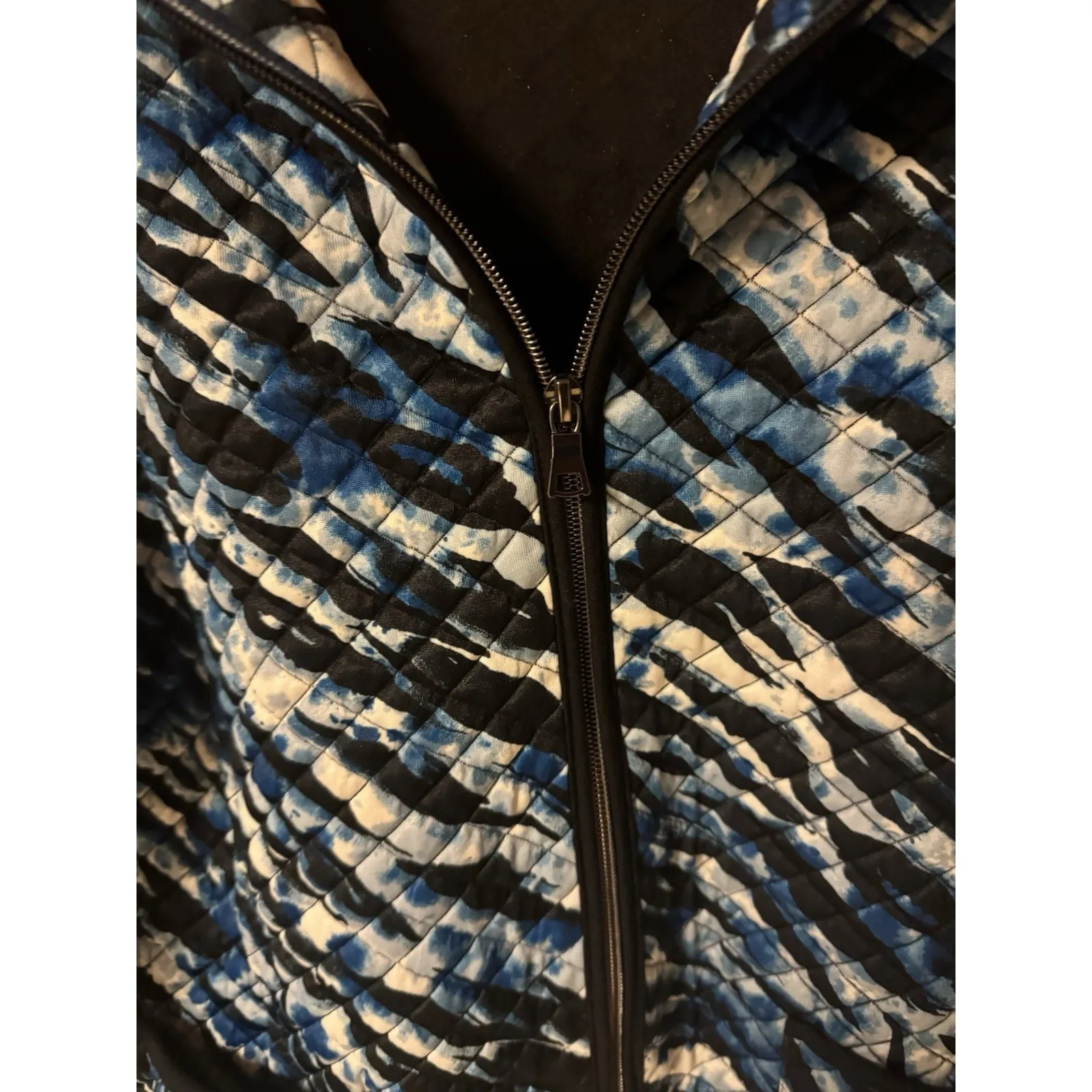 Ruby Rd Women's Size L Blue And Black Full Zip Jacket - Image 3