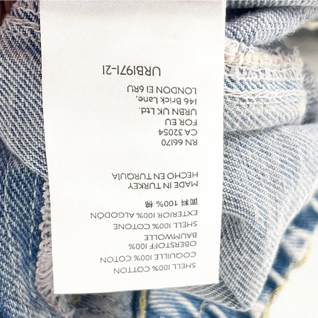 BDG Urban Outfitters Blue Cargo Pockets Distressed High Rise Skate Jeans 27 - Image 4