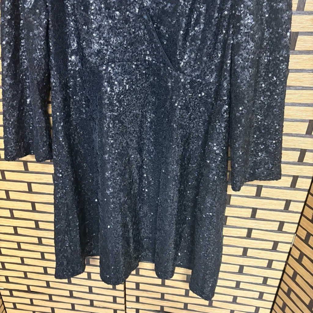 Kate Spade Black Sequin Dress Size 14 - Image 4