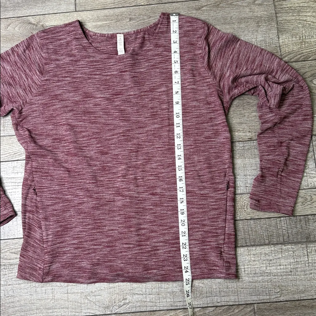 Lululemon Athletica Go City Pullover Maroon Long Sleeve Top - Image 4