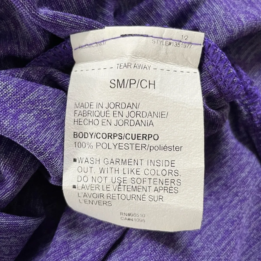 New  Tech Twist Graphic Print Loose Fit Hoodie Purple Size Small - Image 12