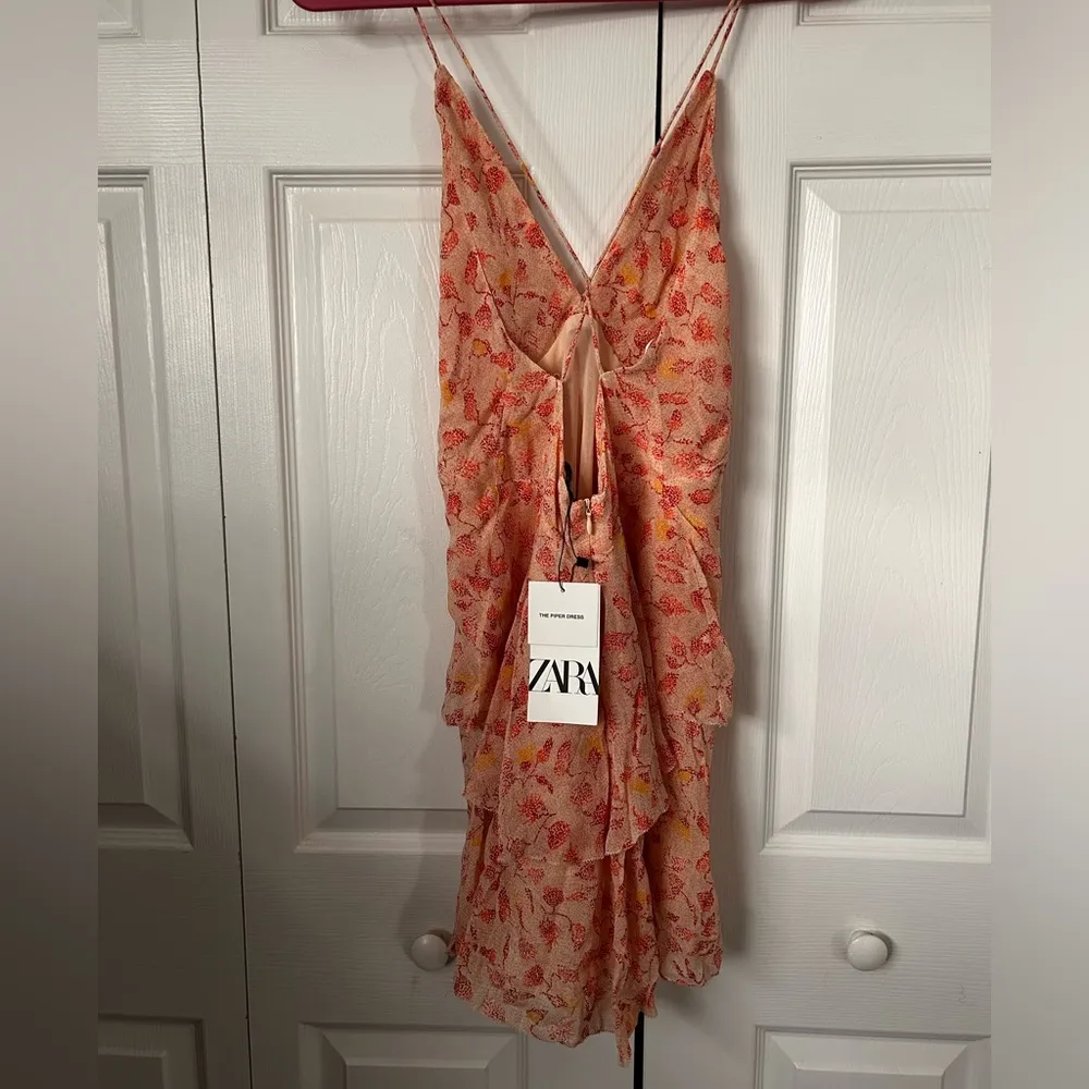 "The Piper" Chiffon Layered Floral Strappy Dress - Image 3