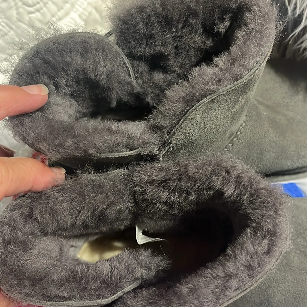 UGG Mini Bailey Button II Gray Boots Booties New - Image 15
