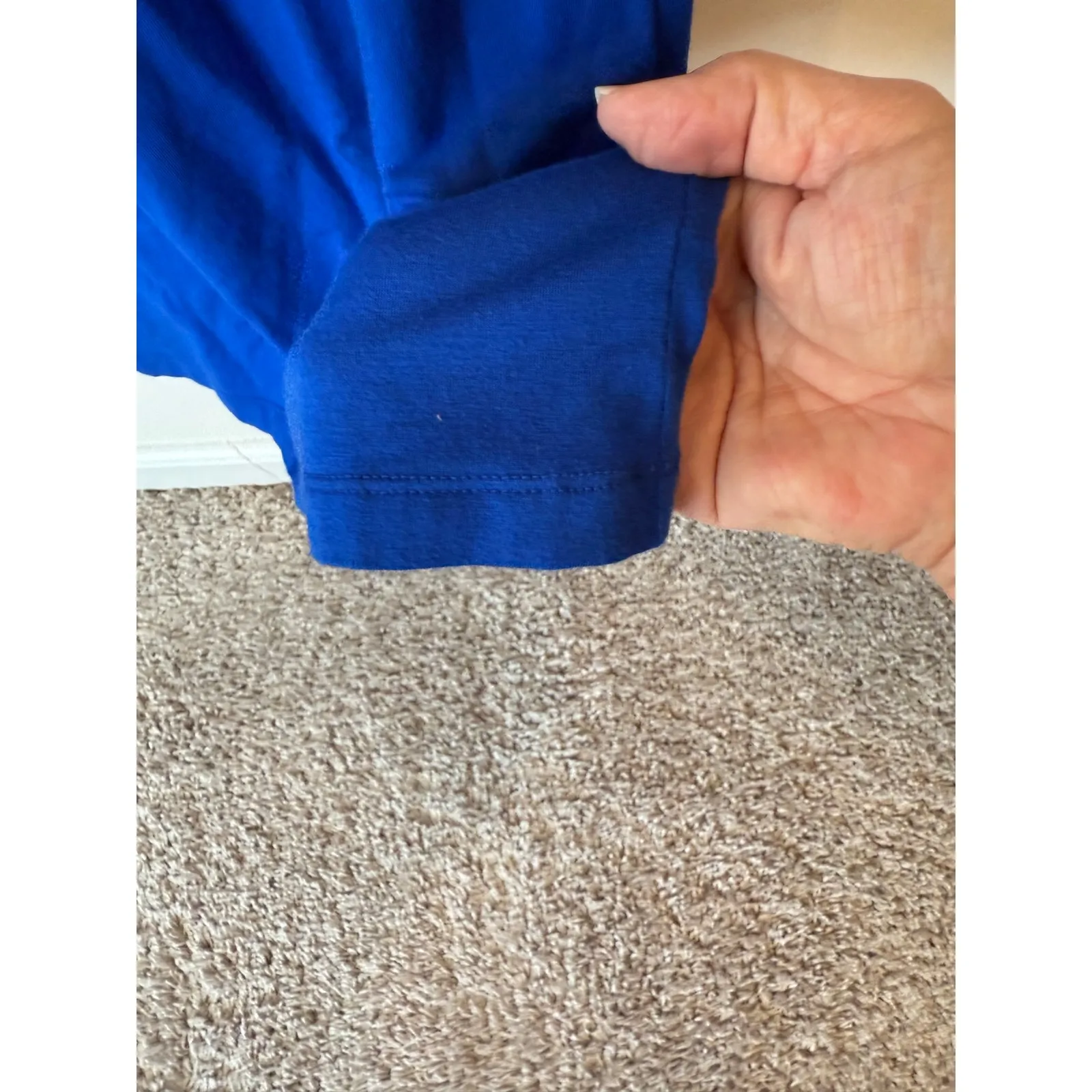 Gap Short Sleeve Round Neck Solid Maxi Tee Dress Active Blue Women's Size Medium - Image 5