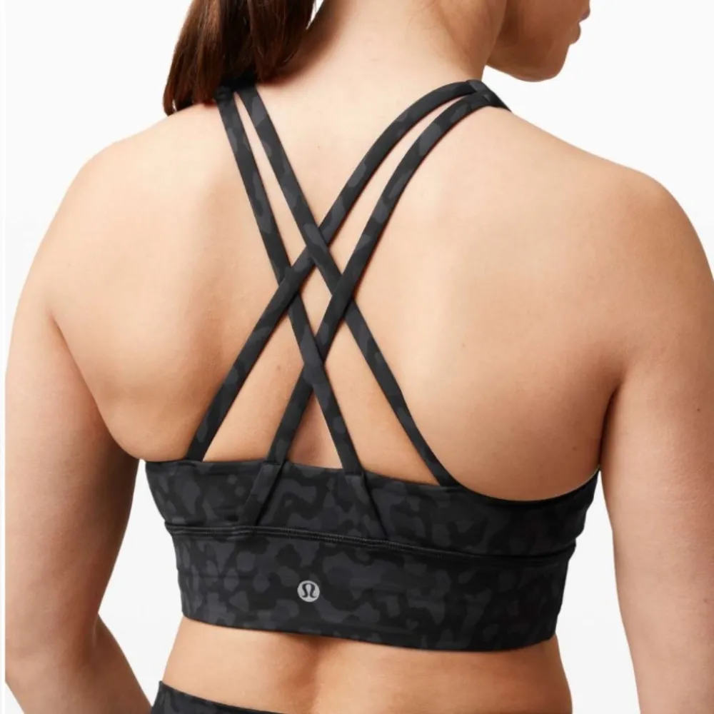 Lululemon Energy Bra High Neck Long Line *Medium Support B-D size 4 camo print - Image 2