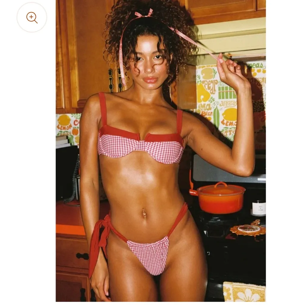 BNWT Sundaze Brunch Parker Adjustable Bikini Bottom Size Large Red - Image 3