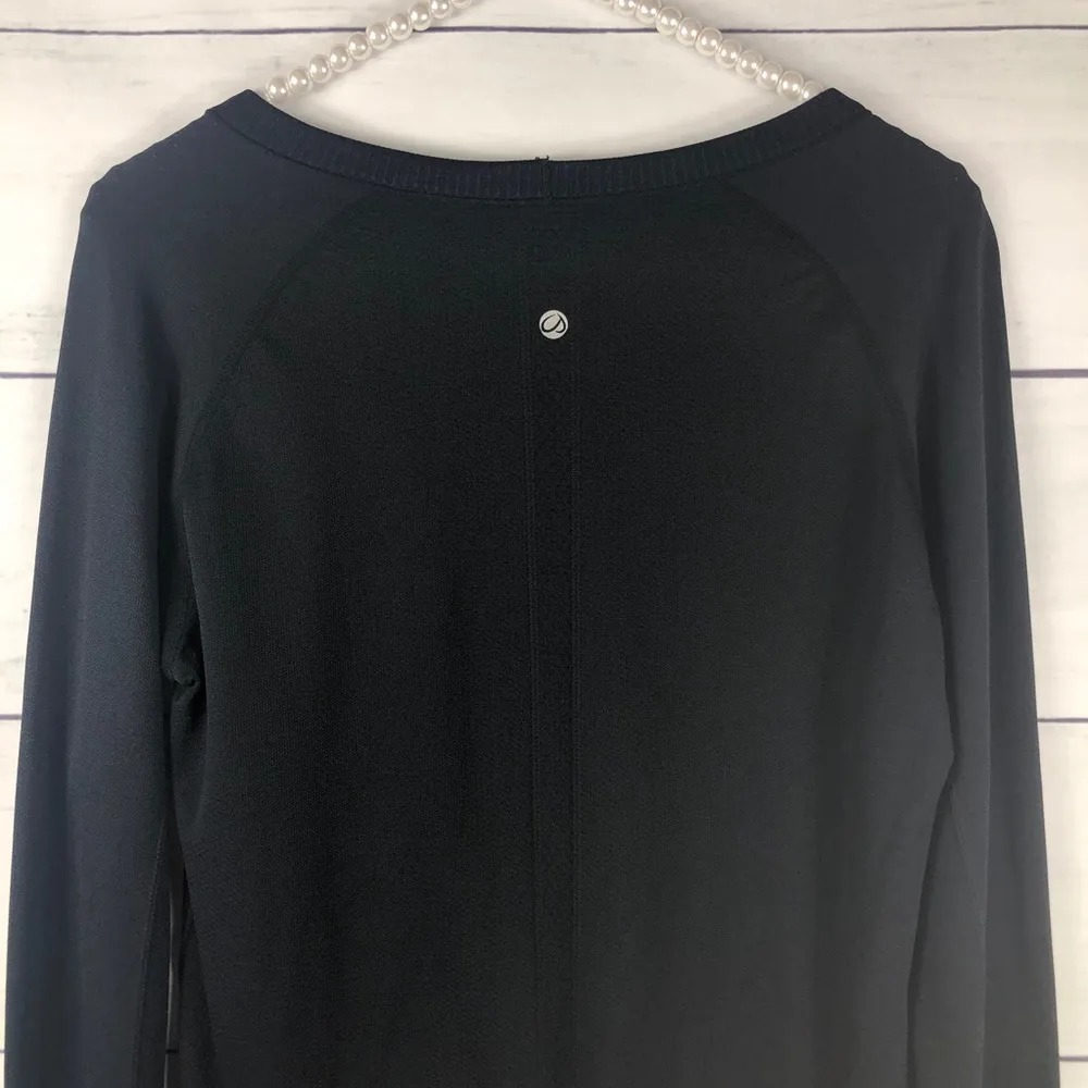 THERMAL Long Sleeve Thumb Holes Top Black Size L - Image 3