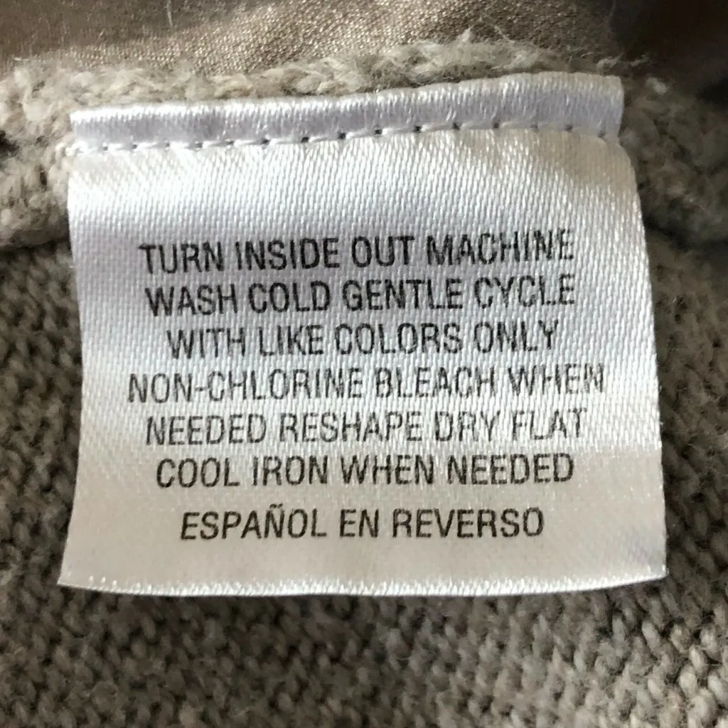 Style & Co Womens Sweater Sharkbite Hem Crochet Beige Size 2X - Image 4