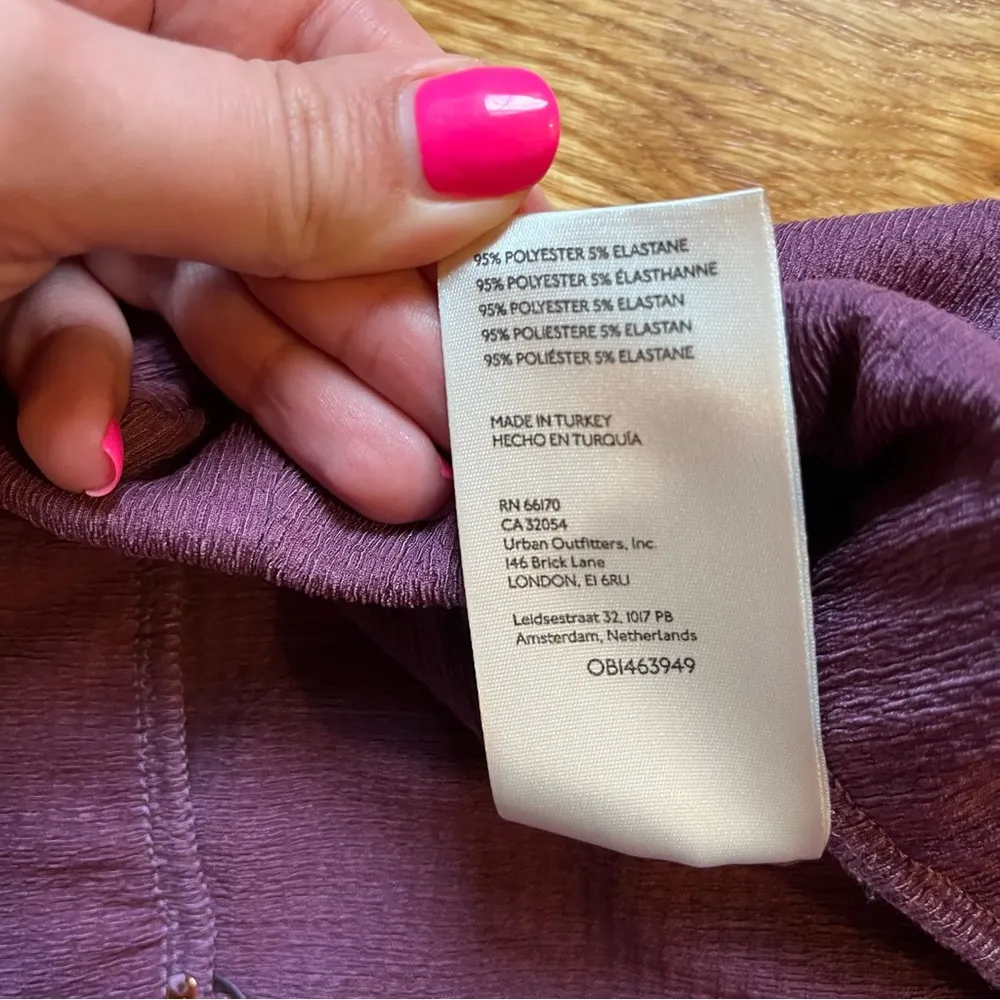 Free People Women's Angie Wrap Skirt in Purple size medium - Image 5