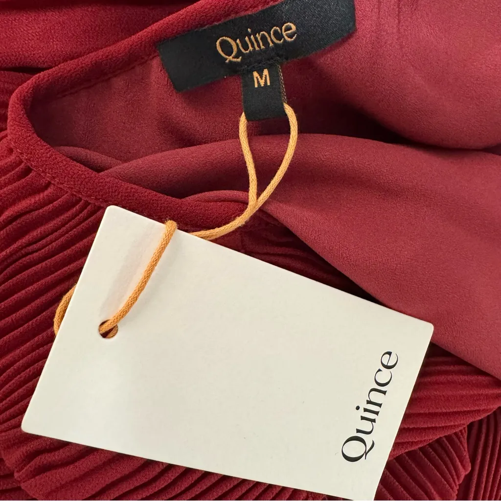 NEW Quince Chiffon Pleated V - Image 8