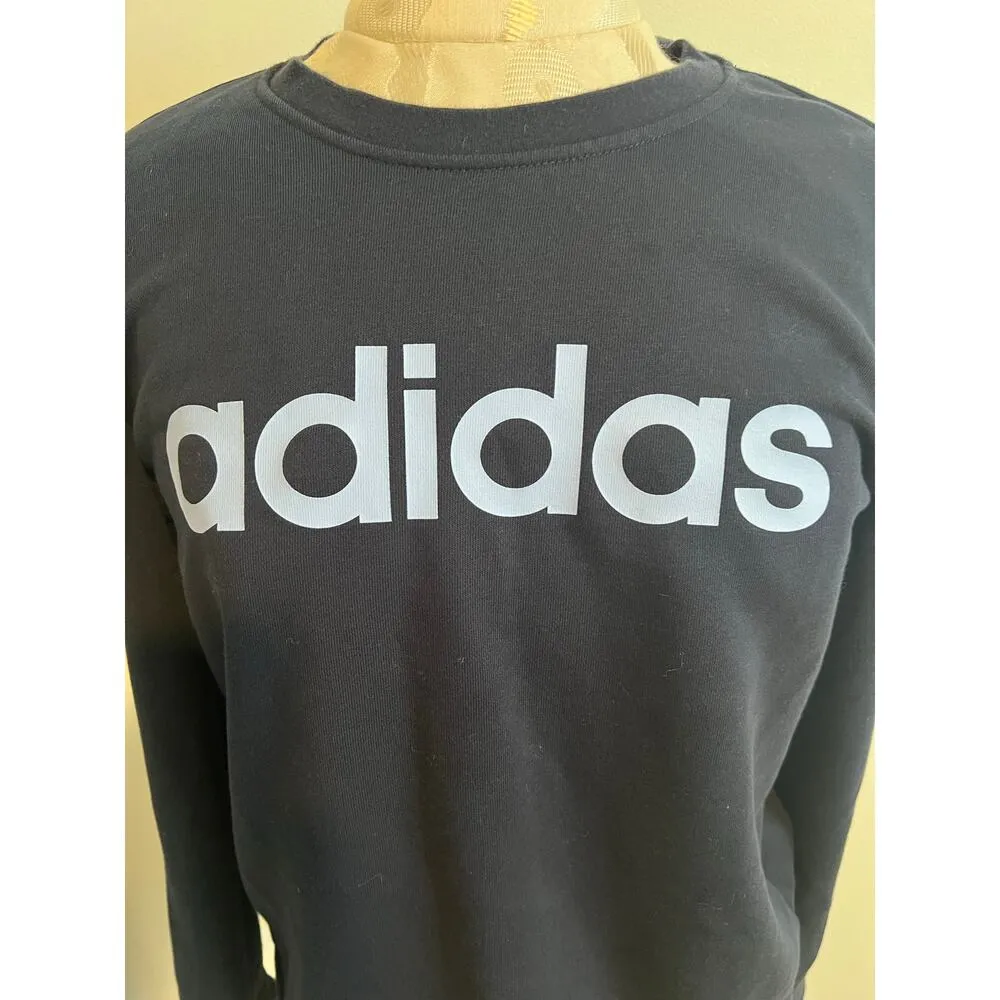 Adidas Navy Crewneck Sweatshirt Small - Image 2