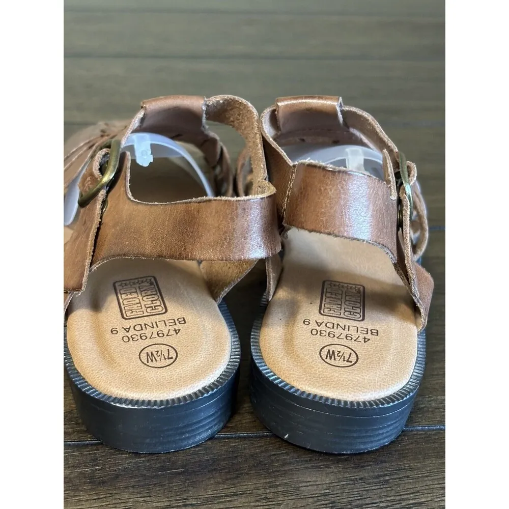 Leather Y2K 90’s Faded Glory 'Belinda' Huarache Sandal Size 7.5W - Image 4