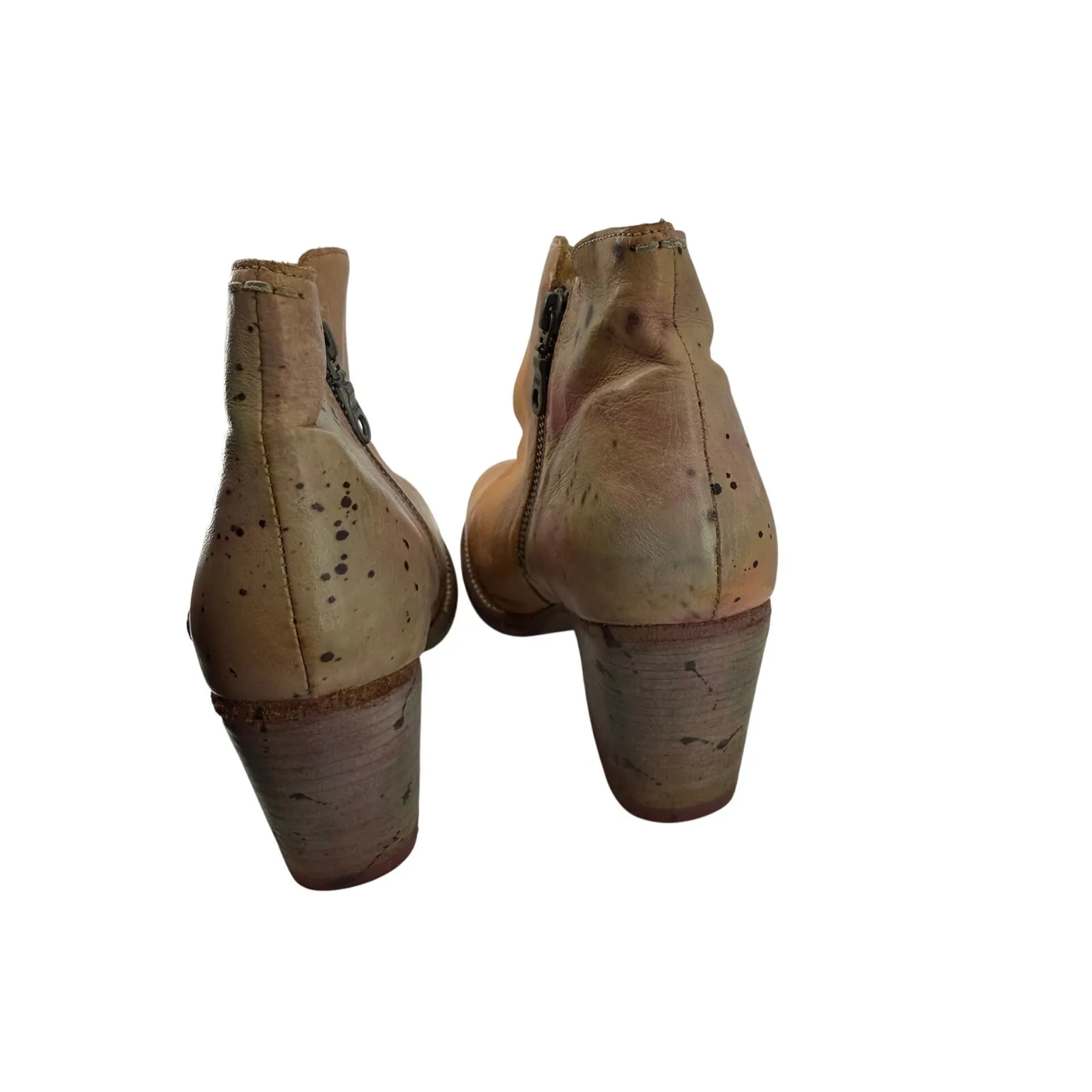 Bed Stu Cobbler Yell Bootie Women 9.5 Leather Ankle Boot Artistic Two Tone Brown - Image 7