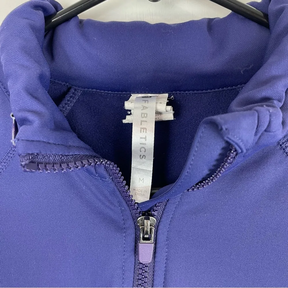 Fabletics Indigo Purple Bri Mock Neck Zip Athletic Jacket Sz Medium - Image 16
