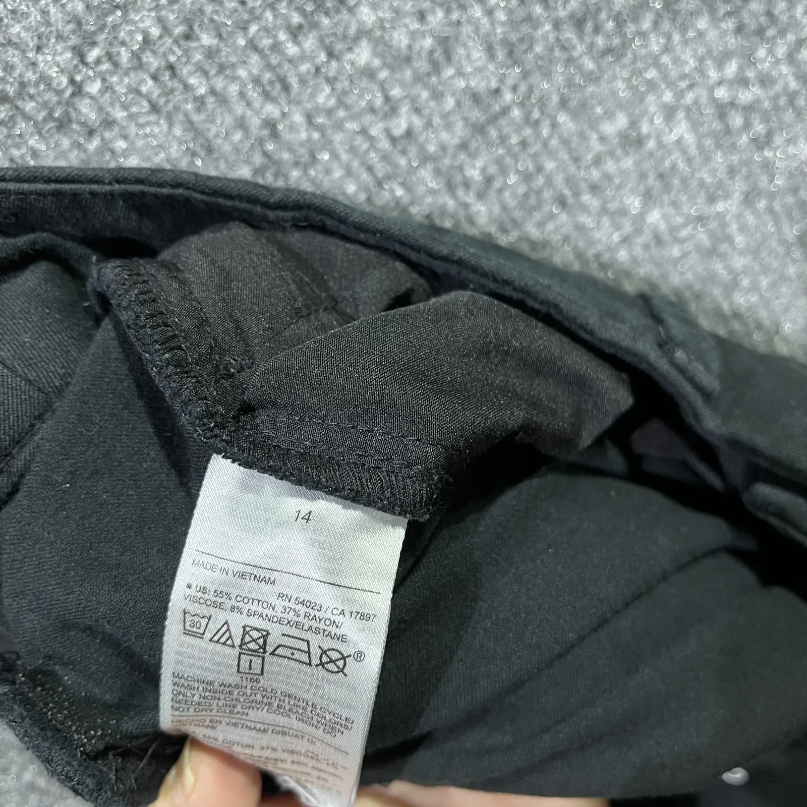 Old Navy Pixie Dress Pants Womens 14 Black Cotton Stretch High Rise Skinny Leg - Image 8