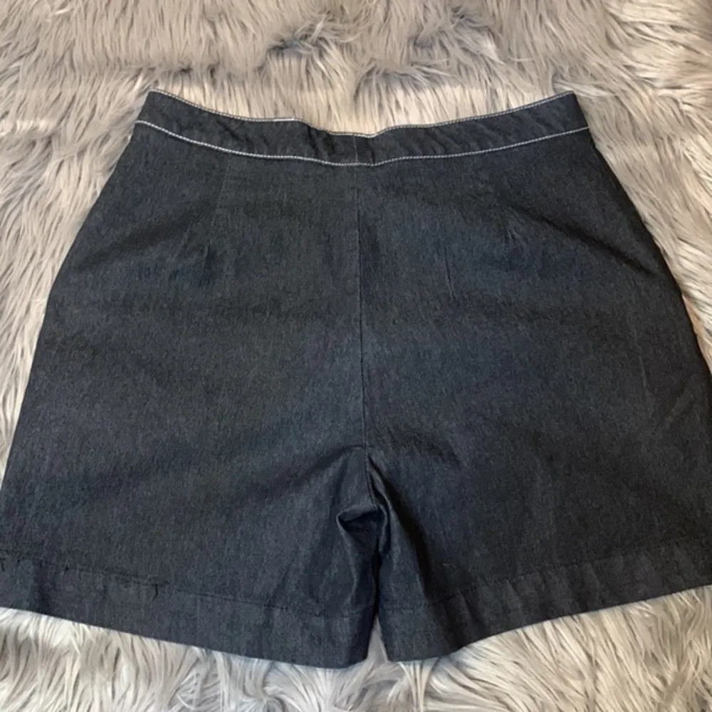 Kathy Ireland vintage stretch denim shorts black 8 - Image 6