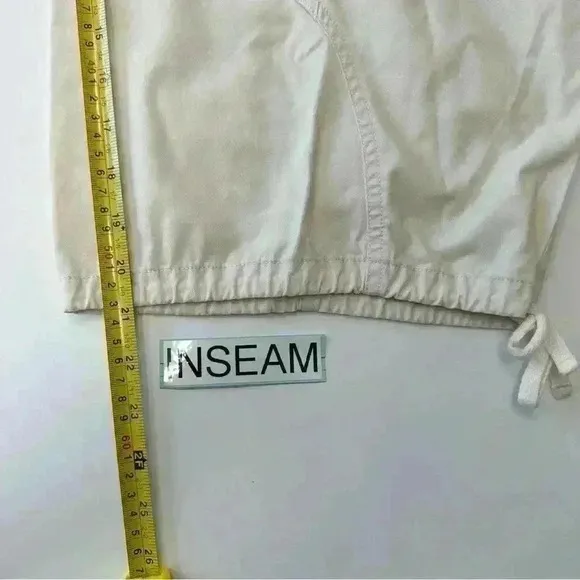 J.Jill Capri Cargo Pants Womens‎ Size 22 Cotton High Rise Flat Front Drawstring - Image 15