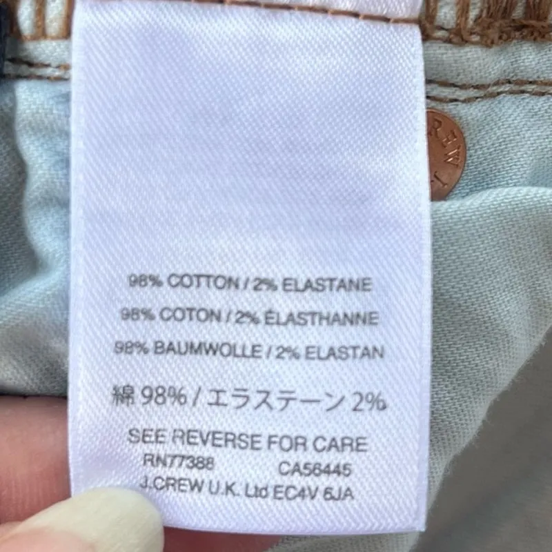 J.Crew Slim Broken In Boyfriend Womens Jeans Sz 25 Preppy Raw Hem Distress Norm - Image 10