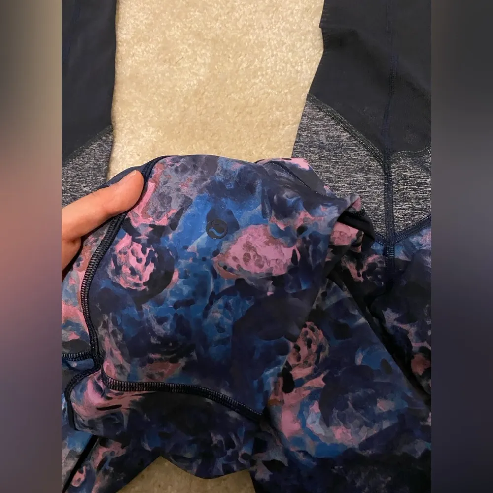 Lululemon Wunder Under Pant *Full-On Moody Mirage Bark Berry Deep Navy size 4 - Image 5