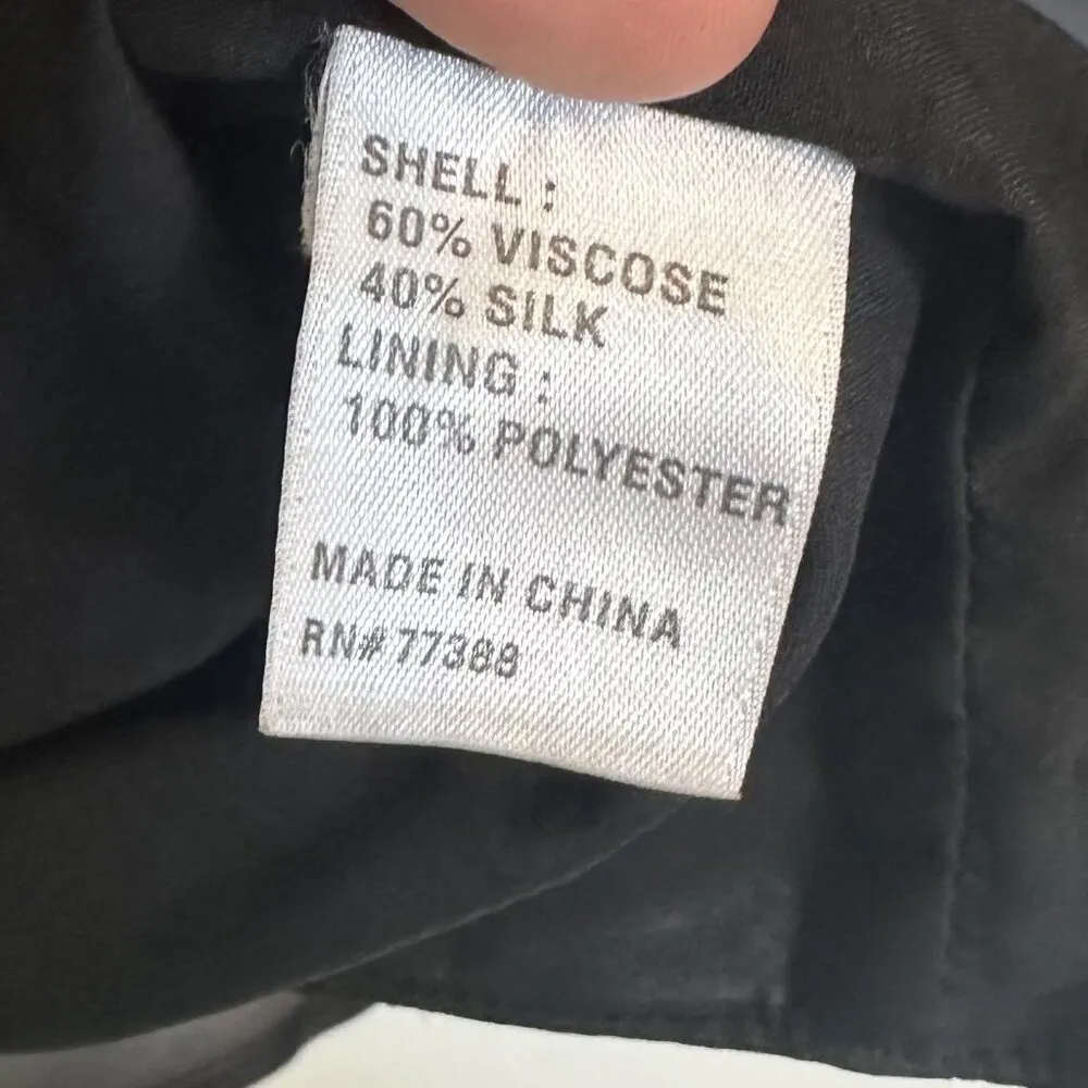 Madewell Premiere Gray Black A-Line Color Block Silk Skirt - XS - Image 4